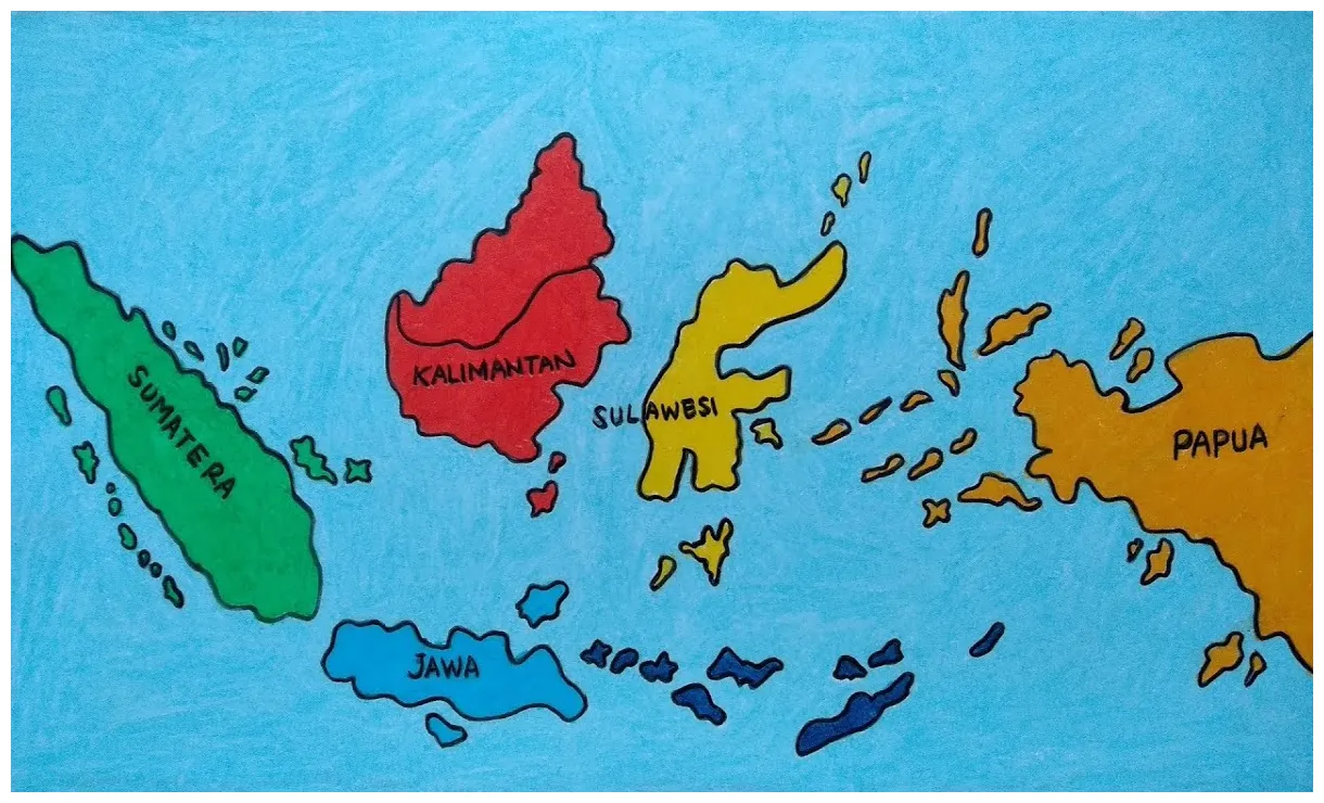 Detail mewarnai gambar peta indonesia koleksi nomer 4