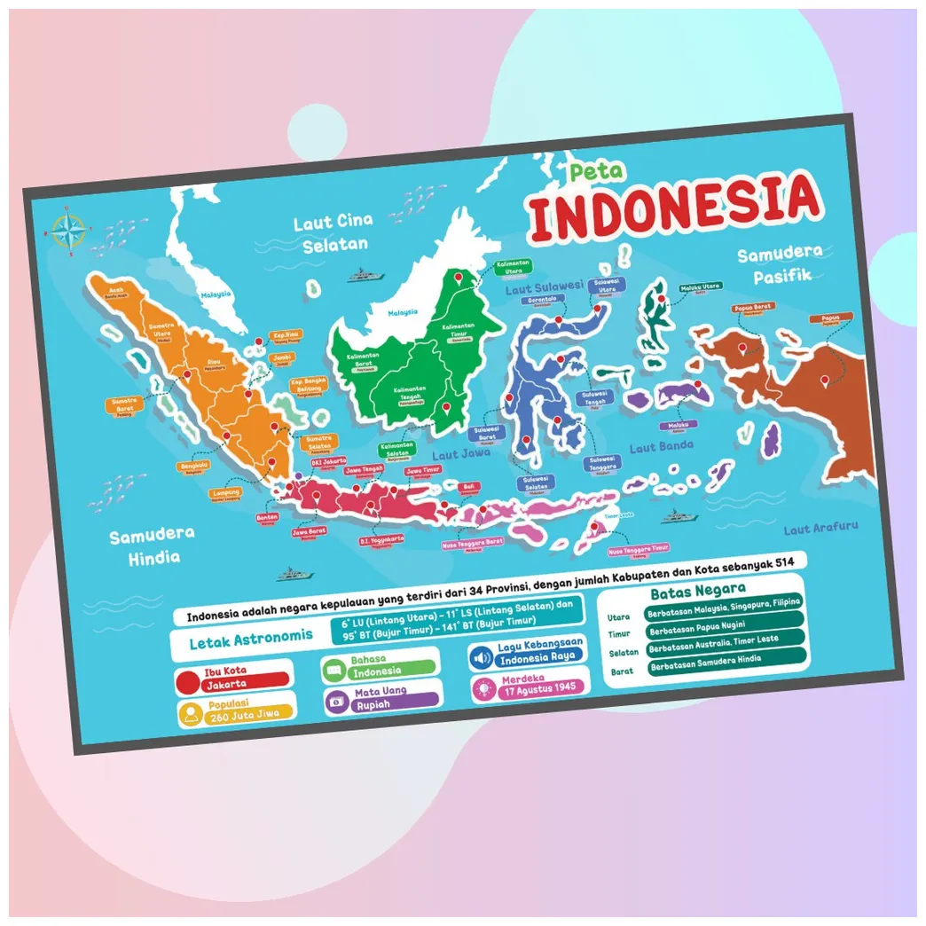 Detail gambar peta indonesia untuk mewarnai koleksi nomer 40