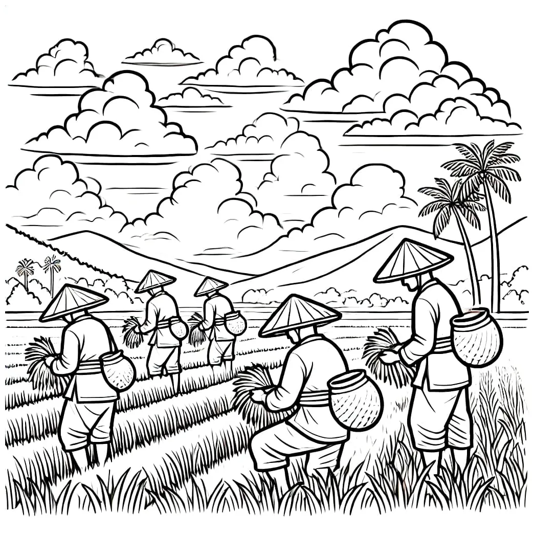 Merawat sawah