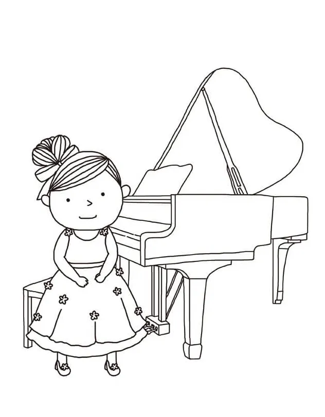 Gadis dengan piano