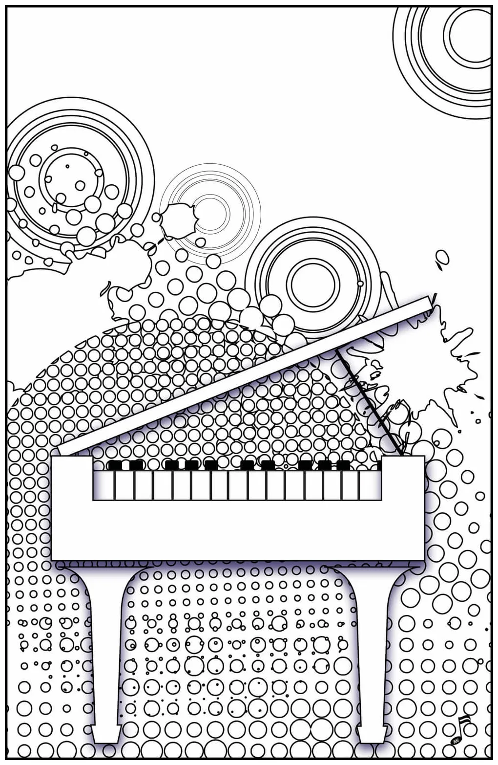 Piano musim semi polka dot