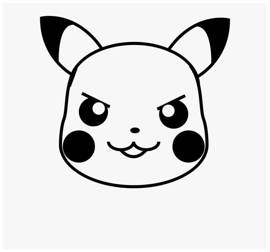 Kepala pikachu yang menyenangkan