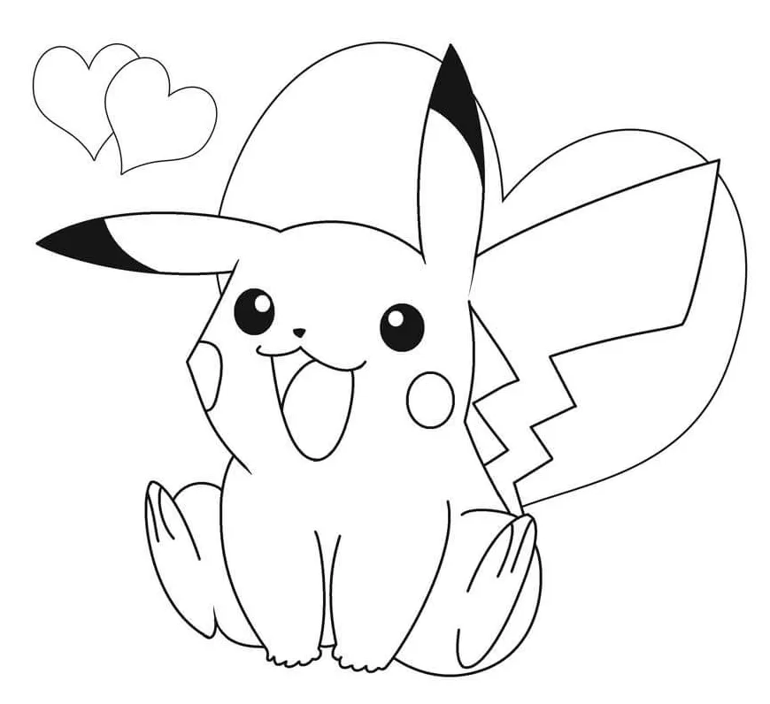 Pikachu duduk