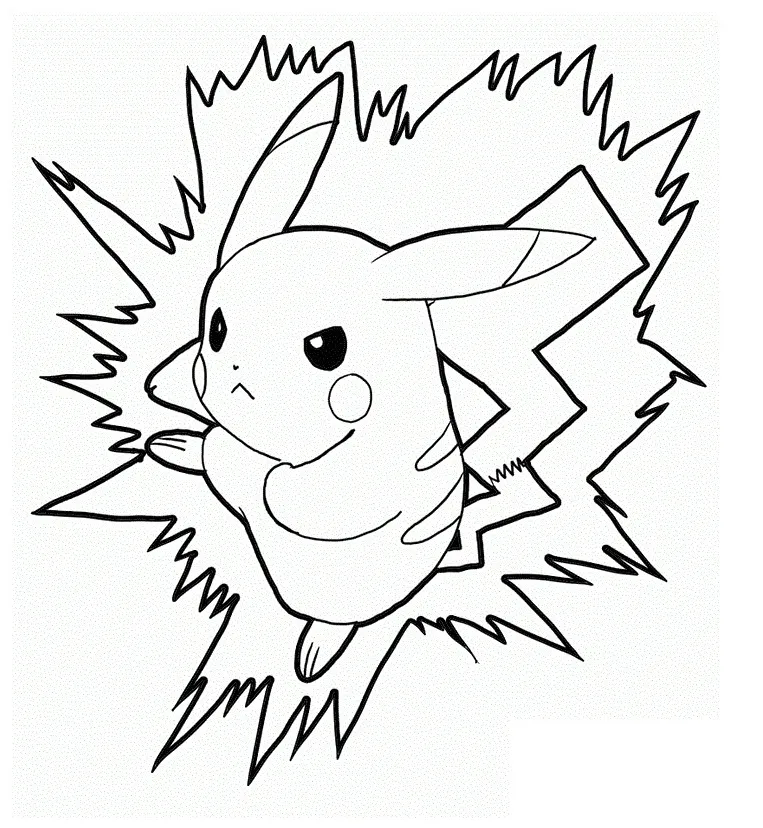Pikachu menyerang