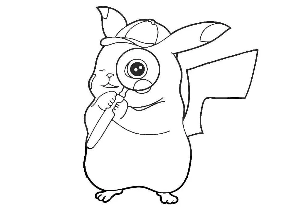 Detektif pikachu yang lucu