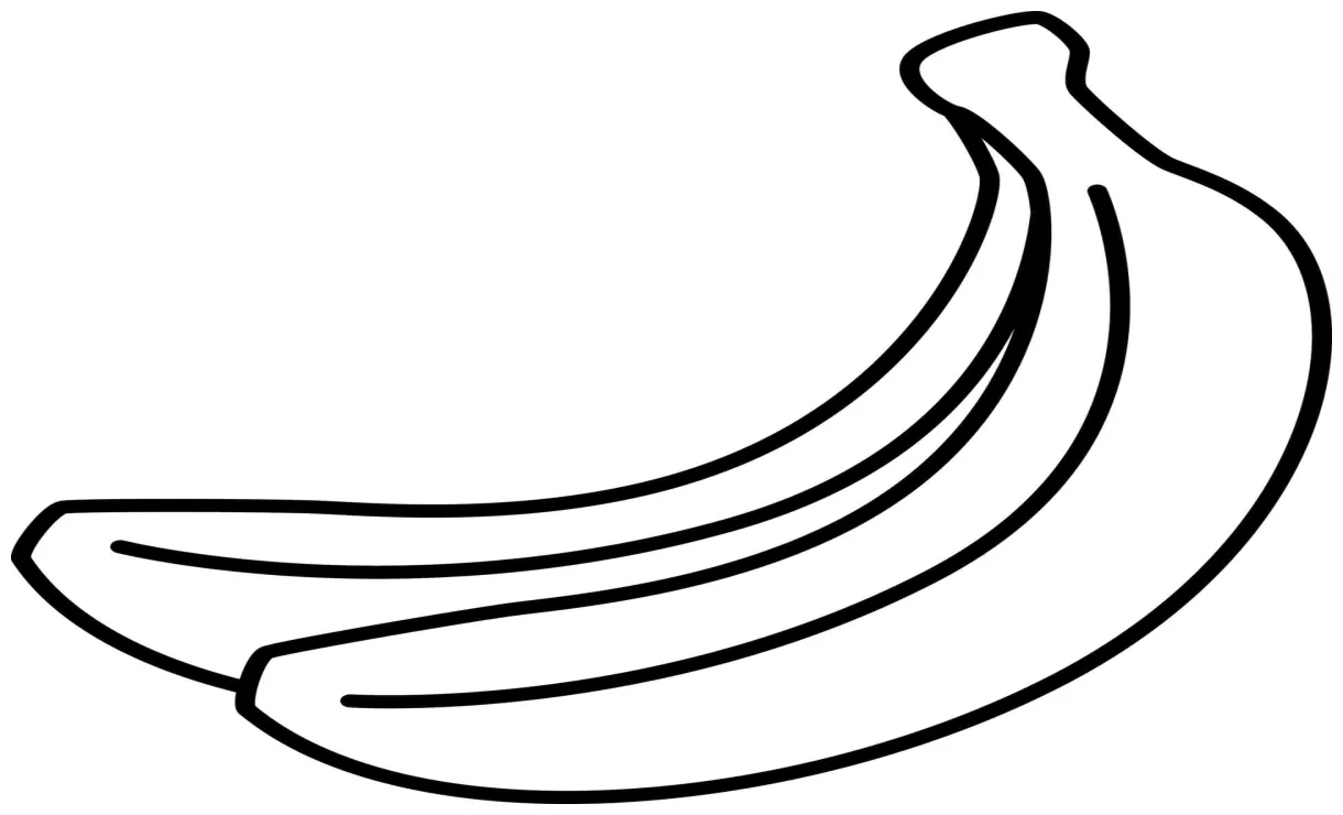 Gambar mewarnai Dua pisang siap cetak
