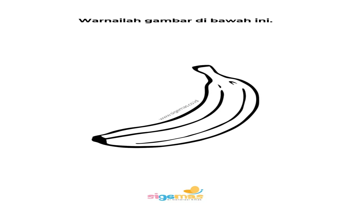 Gambar mewarnai buah pisang merah infoupdate