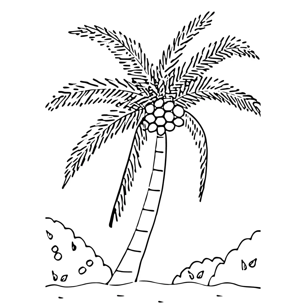 Sketsa Pohon Kelapa