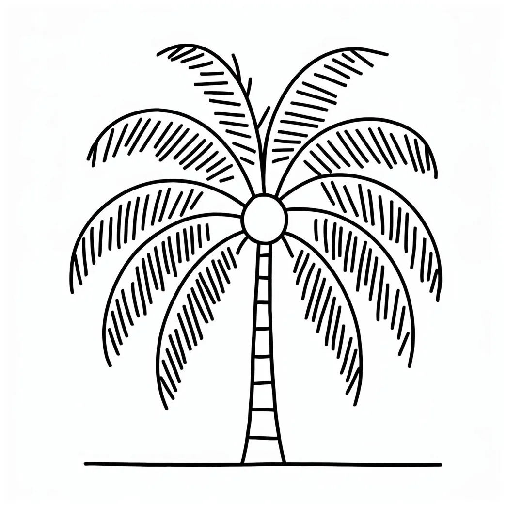 Pohon kelapa sederhana