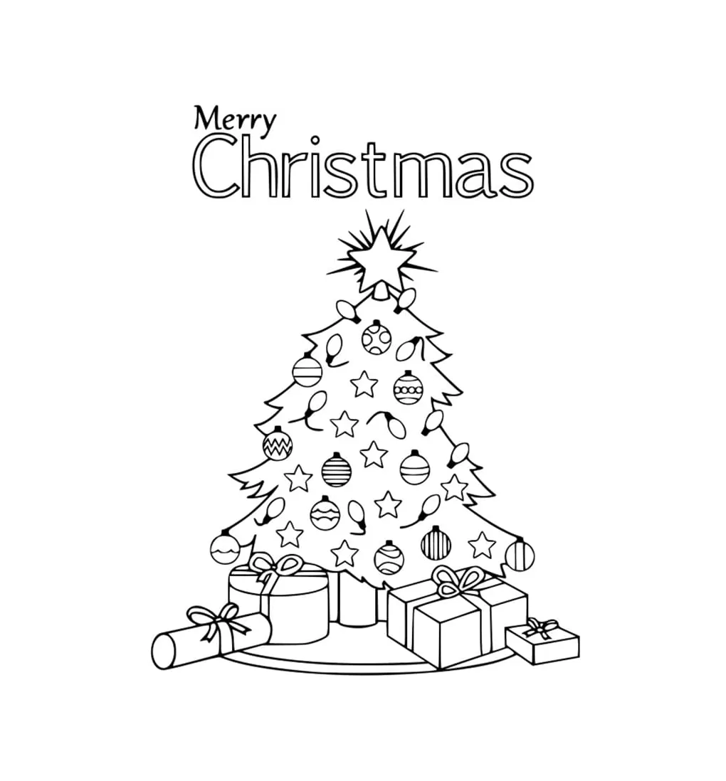 Pohon natal yang meriah