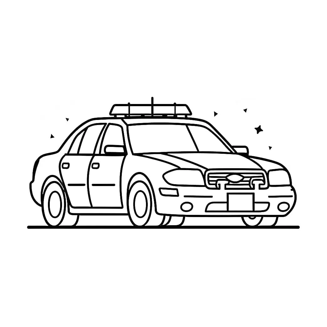 Mobil polisi yang baru dicuci