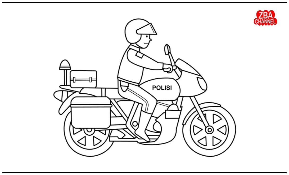 Mewarnai gambar polisi