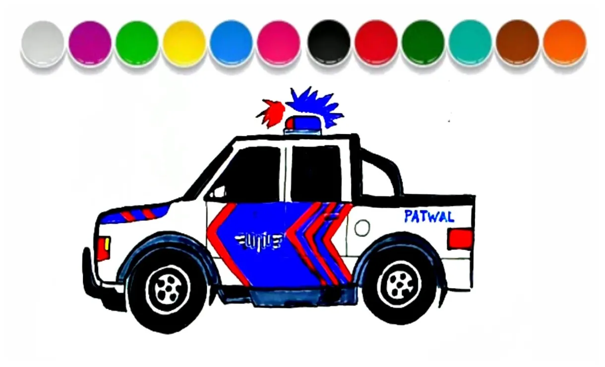 Mewarnai Gambar Polisi