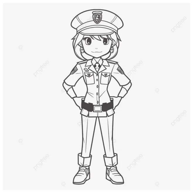 Mewarnai gambar polisi
