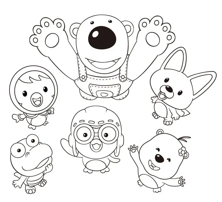 20+ Gambar Mewarnai Pororo Kartun Terbaru 2024