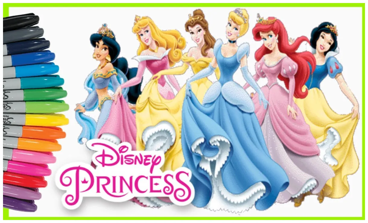 Detail gambar mewarnai princess koleksi nomer 48