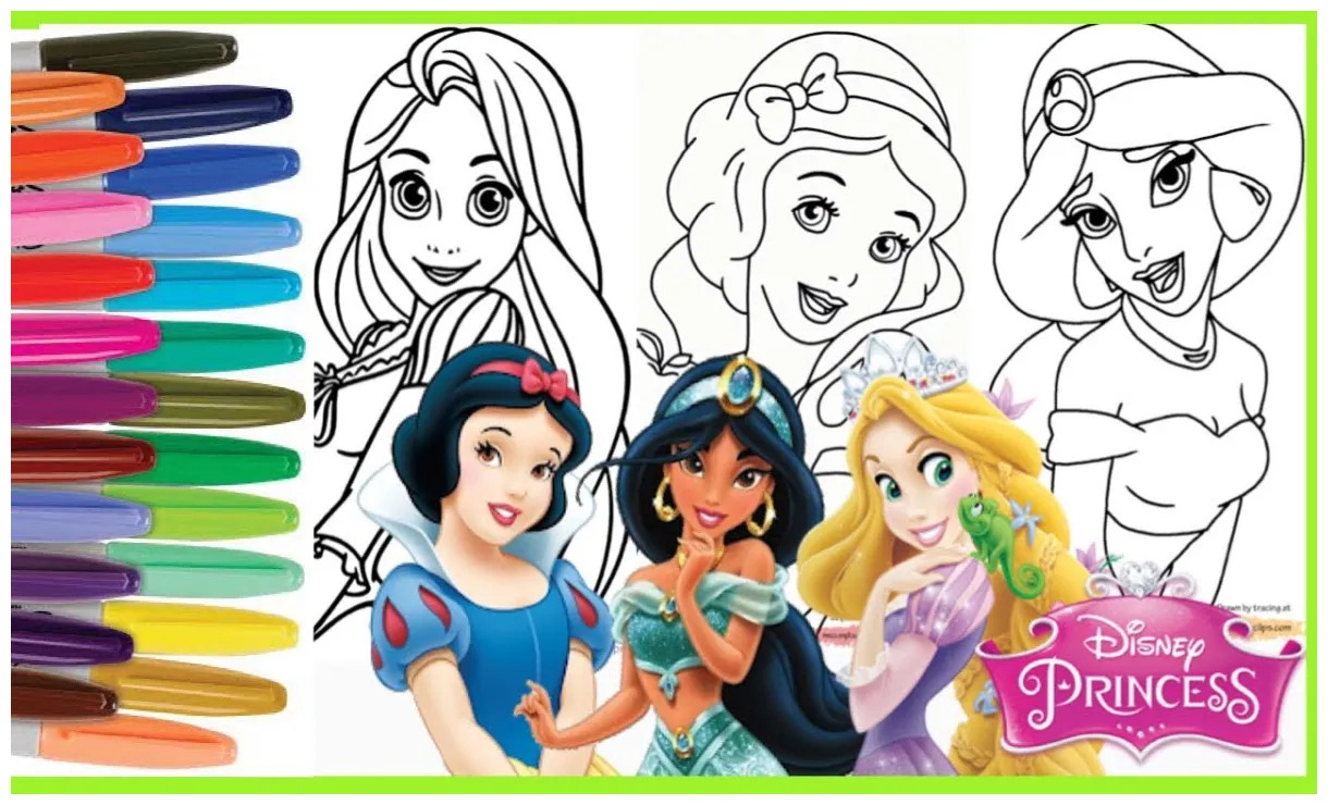 Detail mewarnai gambar princess disney koleksi nomer 32