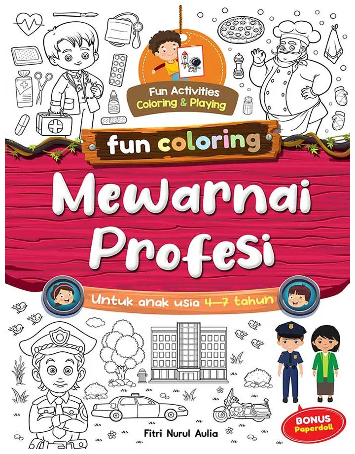 Fun Coloring Mewarnai Profesi - Cikal Aksara