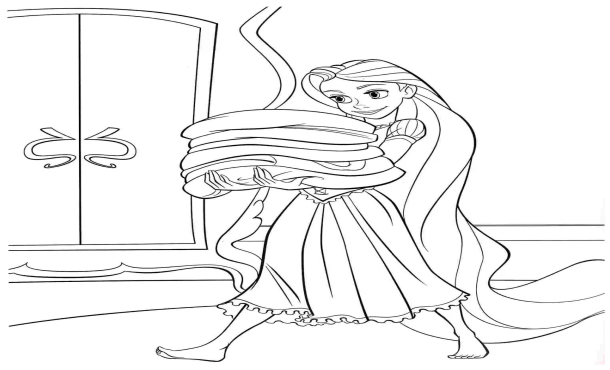 Mewarnai princess rapunzel