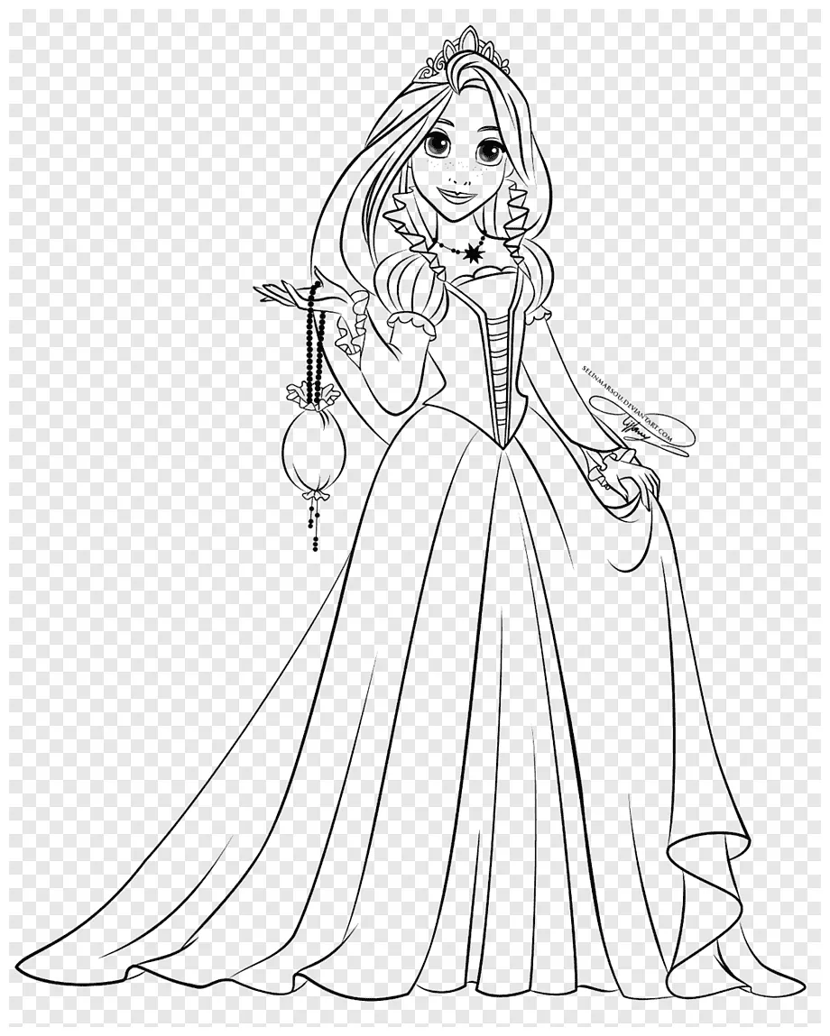 Mewarnai princess rapunzel