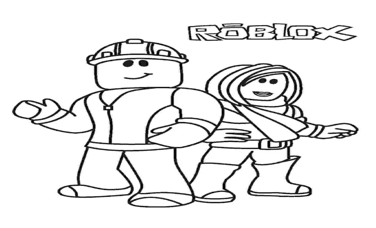 Gambar mewarnai Anggota dari roblox siap cetak