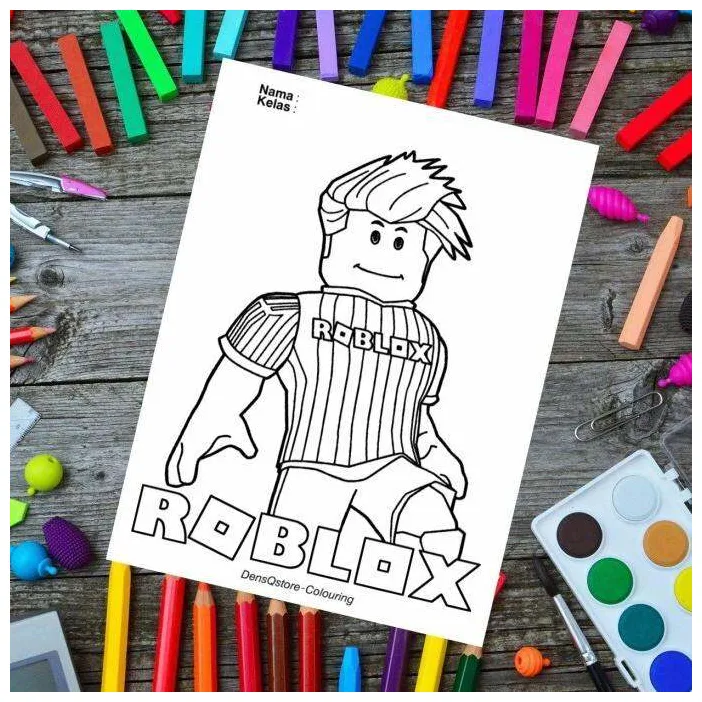 Terlaris kertas mewarnai gambar tema roblox kertas bc /buku gambar 1