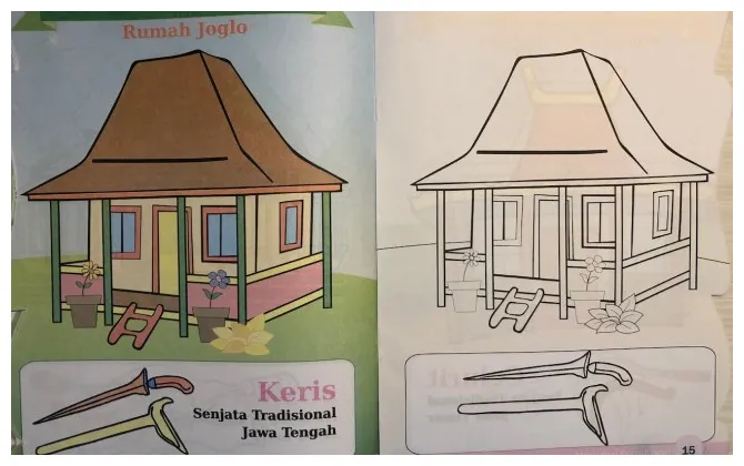 Detail Mewarnai Rumah Adat Jawa Koleksi Nomer 42
