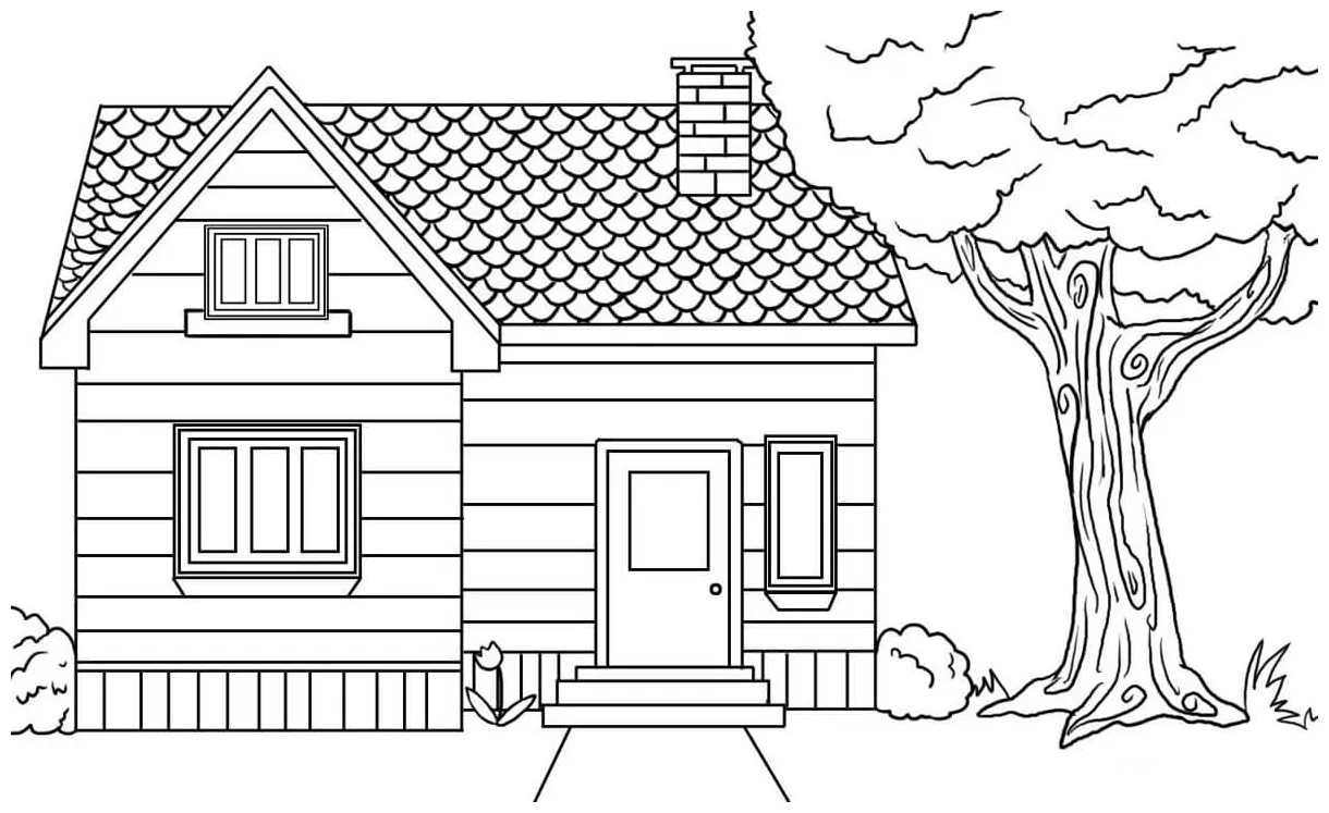 Rumah dengan pohon