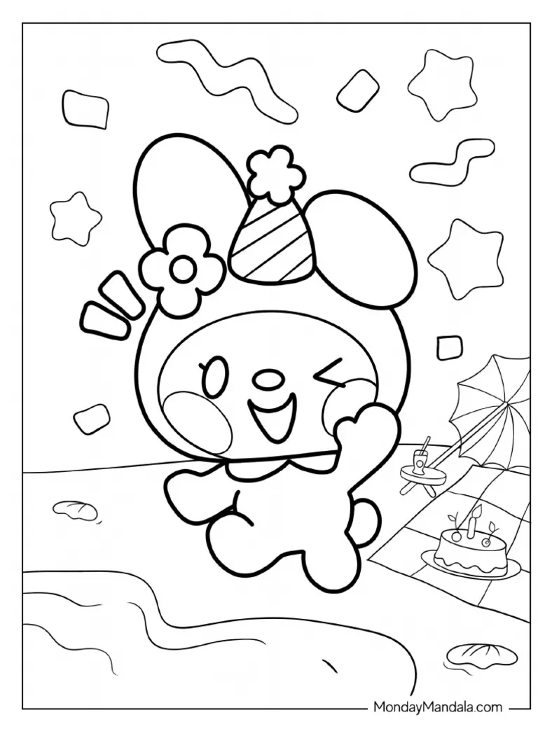 Mewarnai cute sanrio pdf