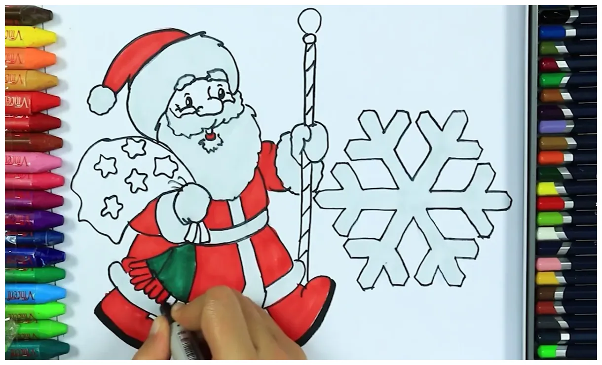 Detail mewarnai gambar santa claus koleksi nomer 27