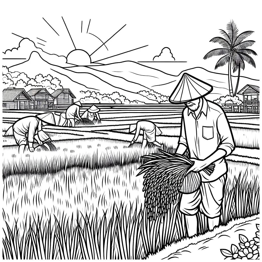 Memanen sawah