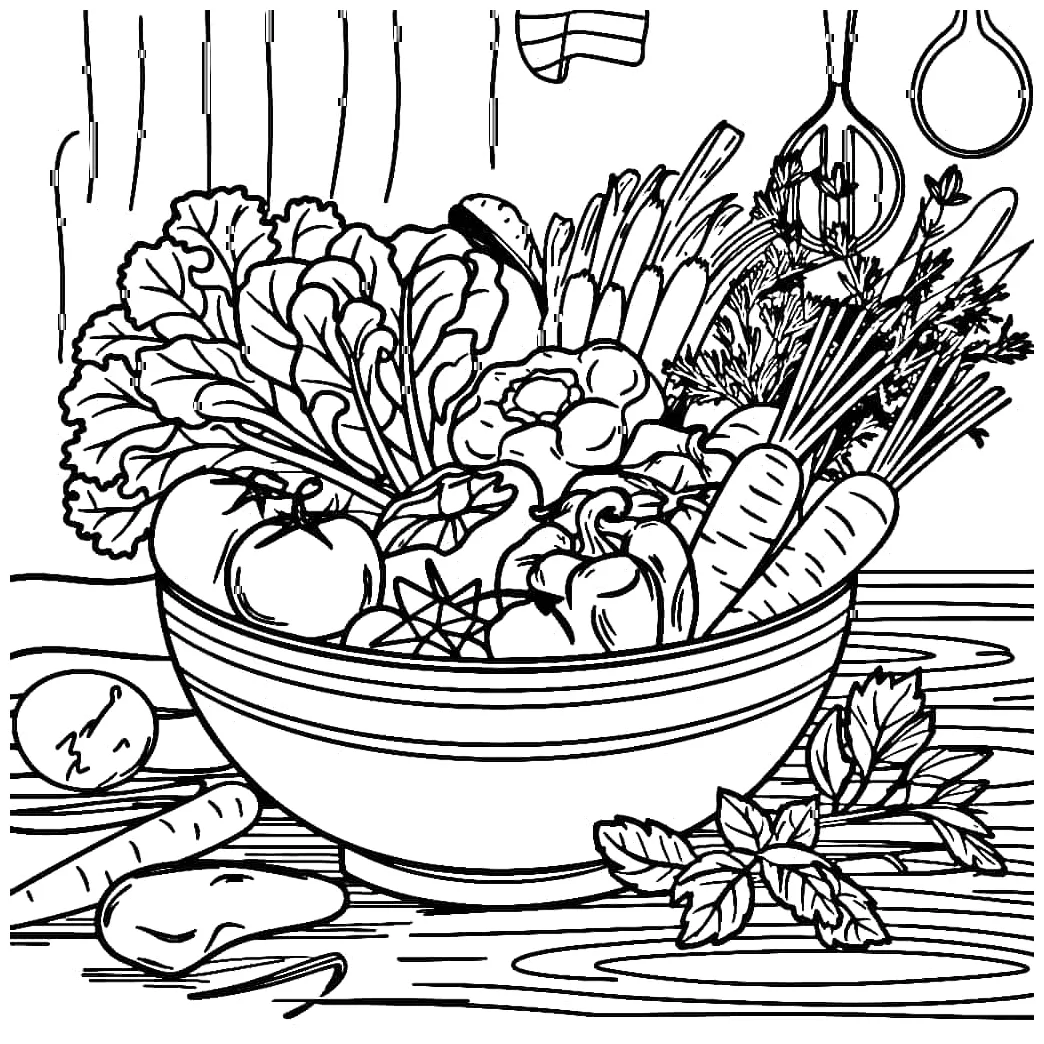 Gambar mewarnai Sayuran espinafre bayam sayur mewarnai mewarna bunch colorir vegetables siap cetak