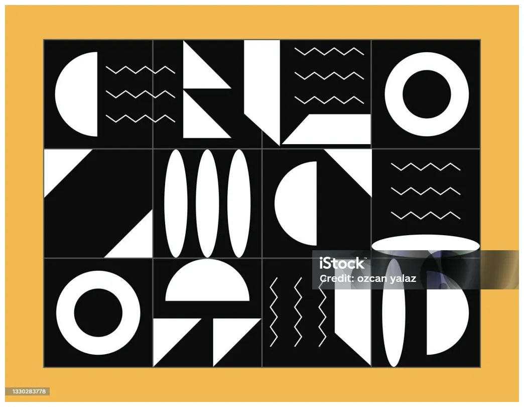 Gambar mewarnai Latar belakang pola geometris lingkaran vektor segitiga dan garis siap cetak