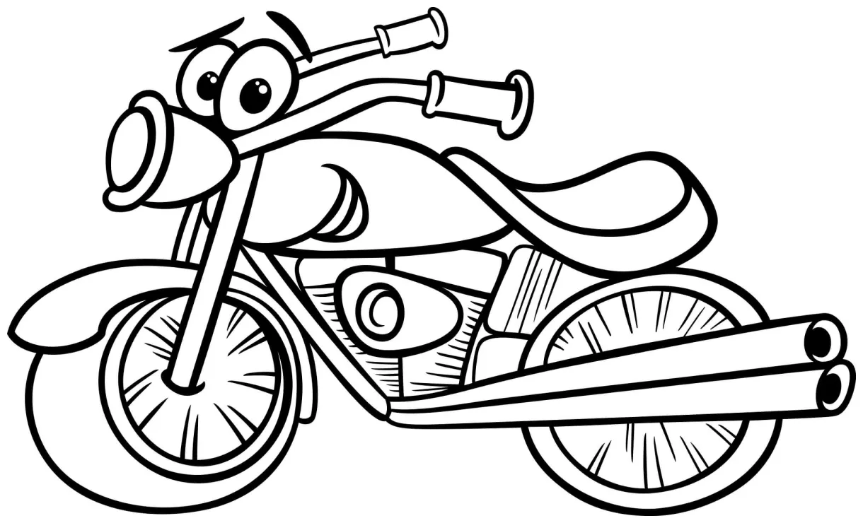 Sepeda motor kartun