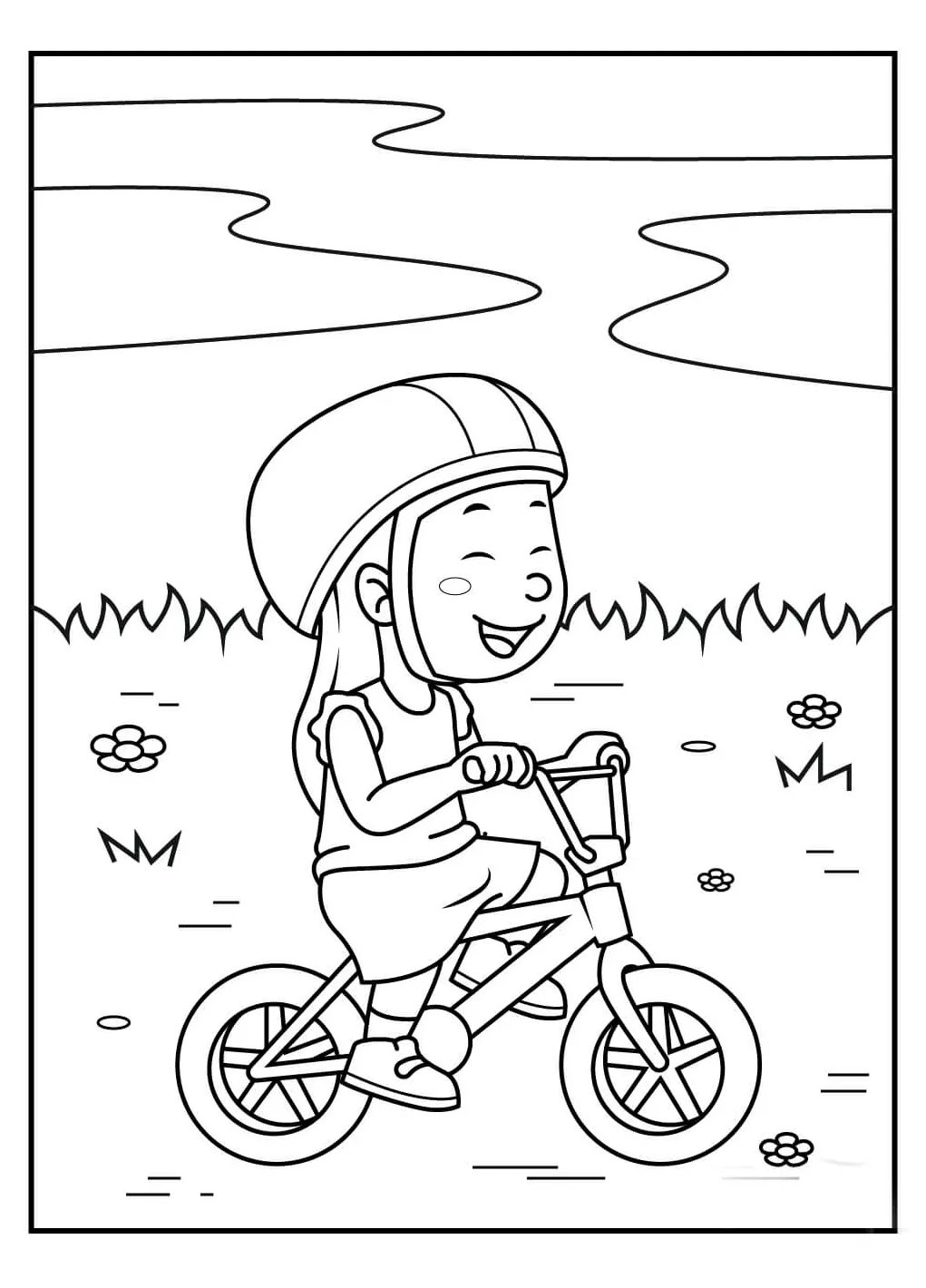 Anak Perempuan Naik Sepeda