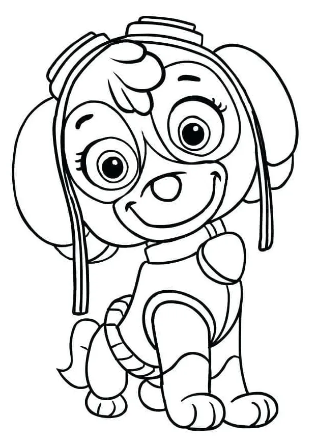 Skye paw patrol boyama sayfaları boyama online