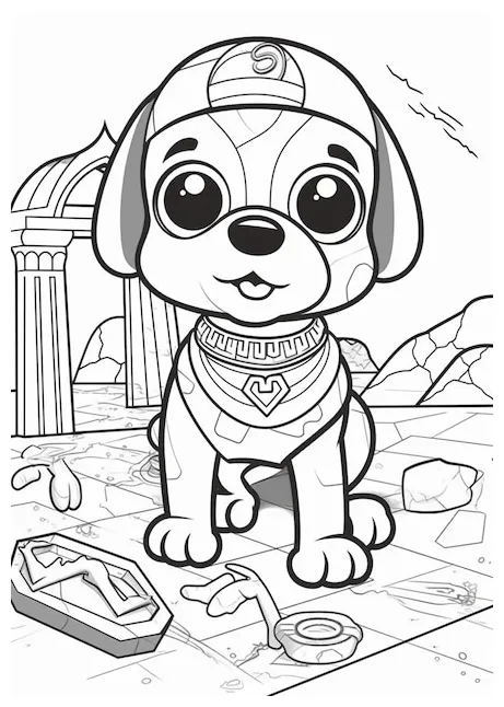 Skye paw patrol coloring page