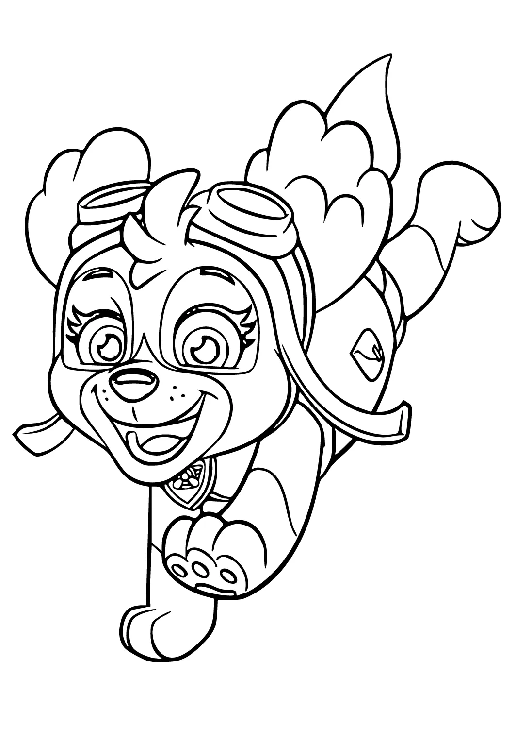 Skye paw patrol coloring page