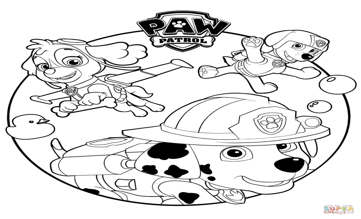 Gambar mewarnai paw patrol gambar mewarnai com drawing s