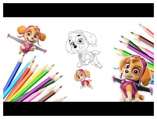 Mewarnai paw patrol ditemani oleh skye! menggambar & mewarnai