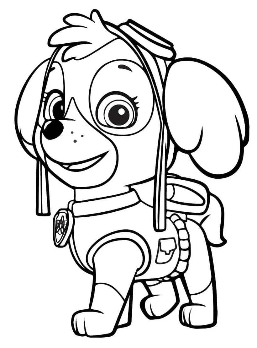 Skye paw patrol boyama sayfaları boyama online