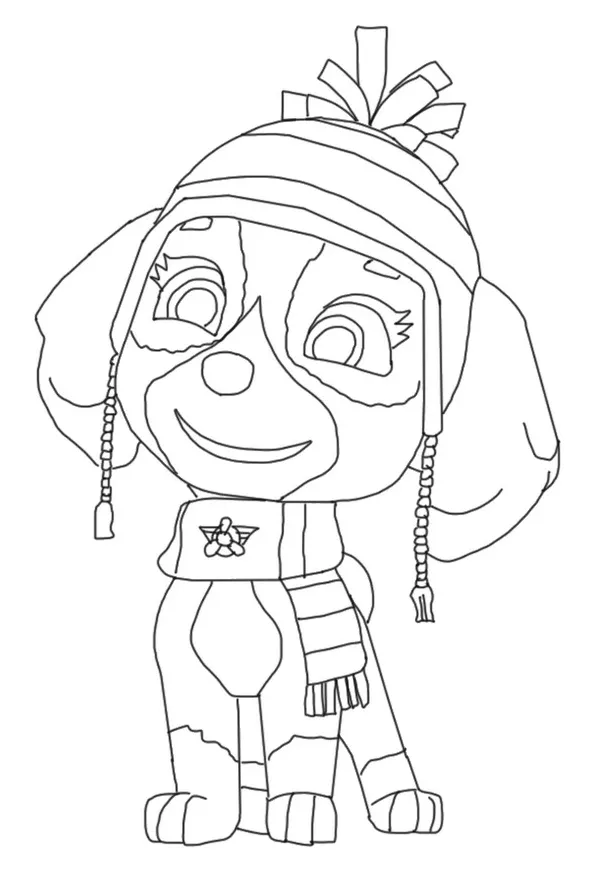 Skye paw patrol coloring page