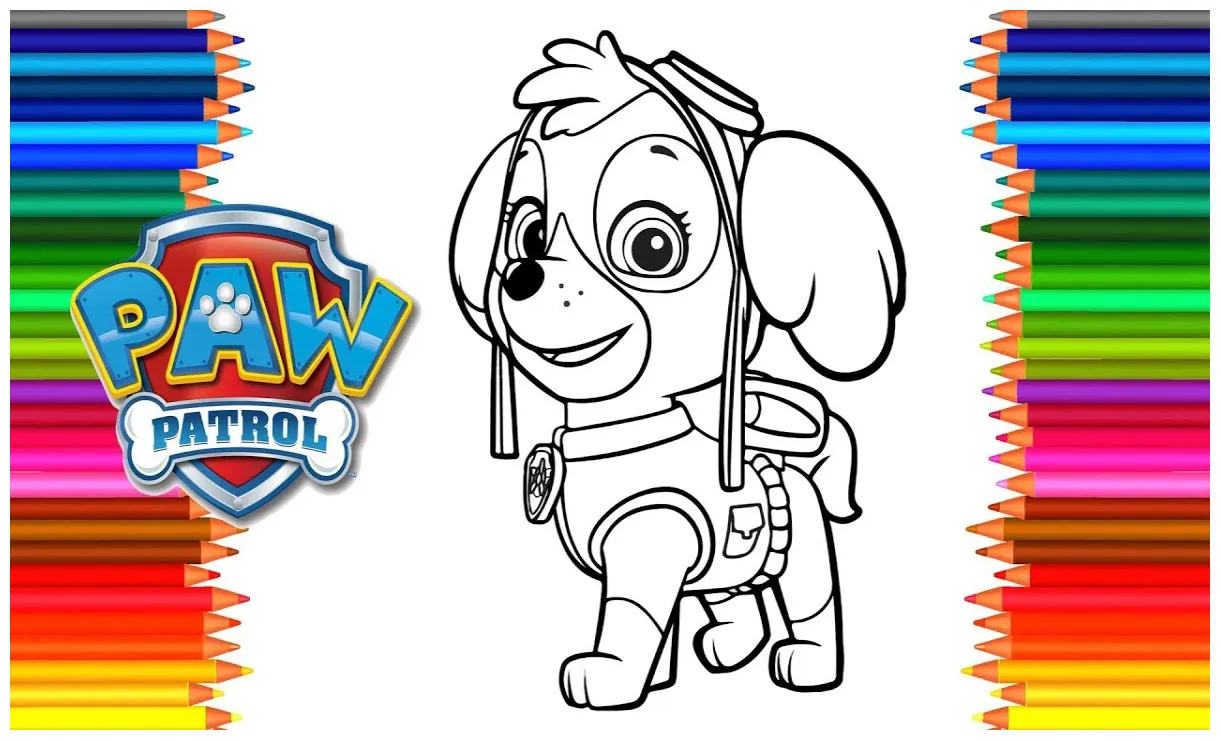 Gambar mewarnai paw patrol
