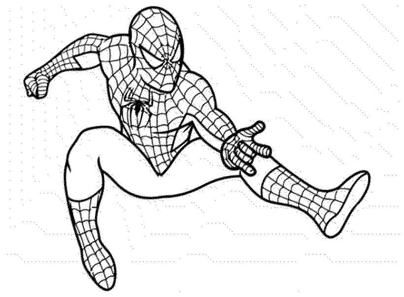 Mewarnai gambar spiderman si super hero yang keren
