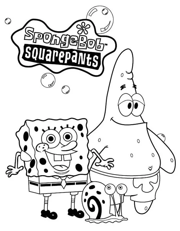 3.gambar squarepants pintar mewarnai