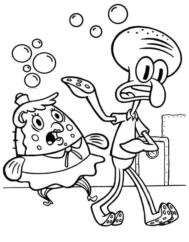 Puan puff dan squidward