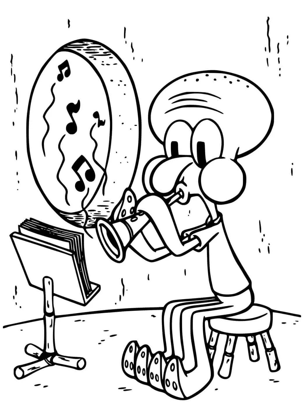 Squidward bermain seruling