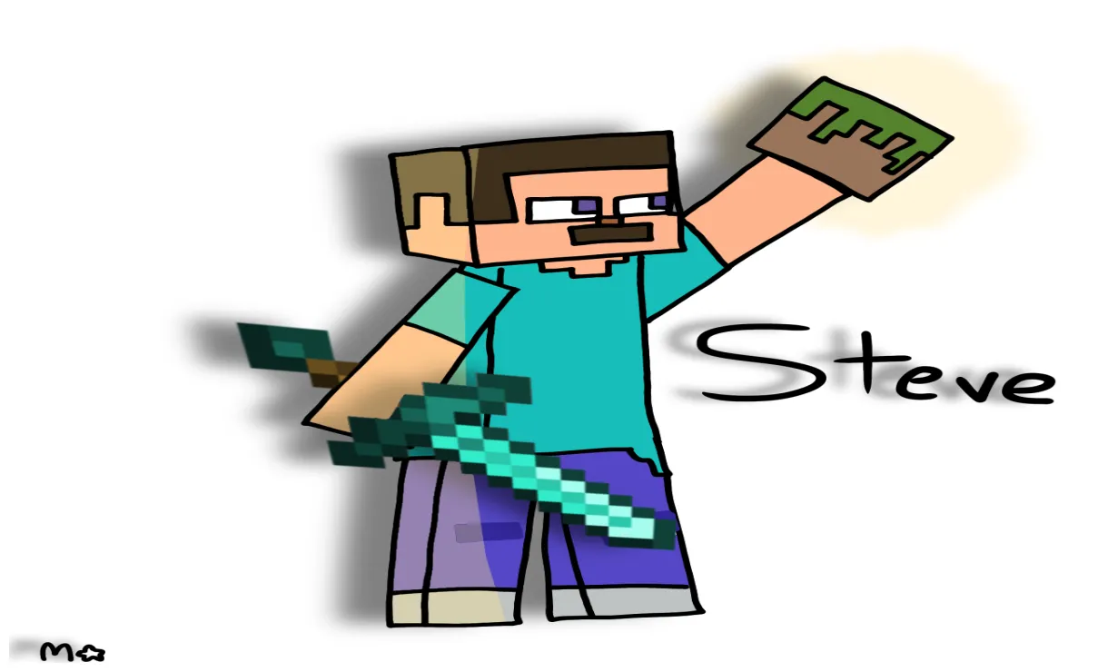Steve from minecraft obviously lmao by matoxy on newgrounds