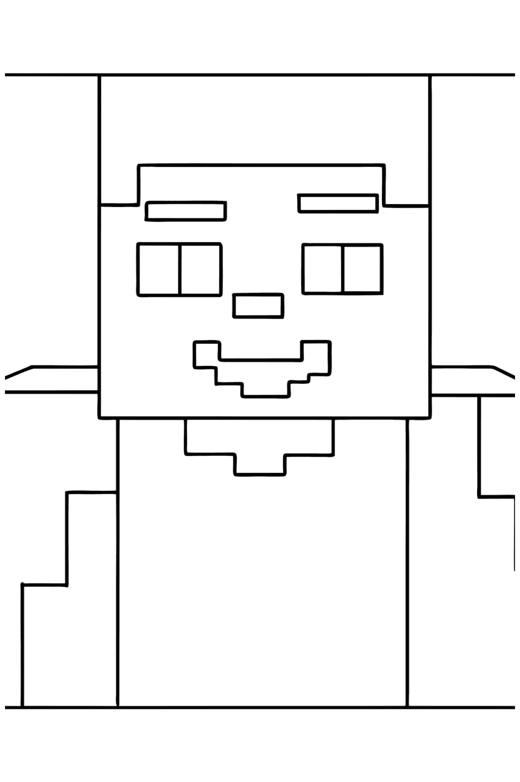 Mewarnai gambar minecraft grotesque steve online dan cetak gratis!