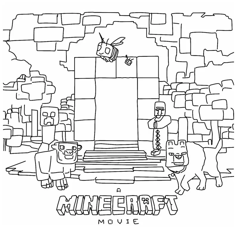 Gambar mewarnai minecraft the movie a minecraft movie 25